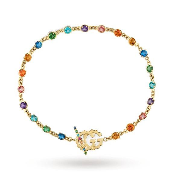 Gucci Running GG 18K Gold Multi-Stone Bracelet NWT - Picture 15 of 16